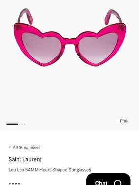 Saint laurent Lou Lou 54MM Heart-Shaped Sunglasses